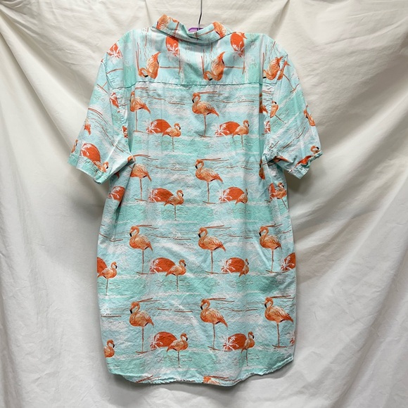 Oliver & Burke Flamingo Button Down Shirt Size XL - Picture 7 of 11